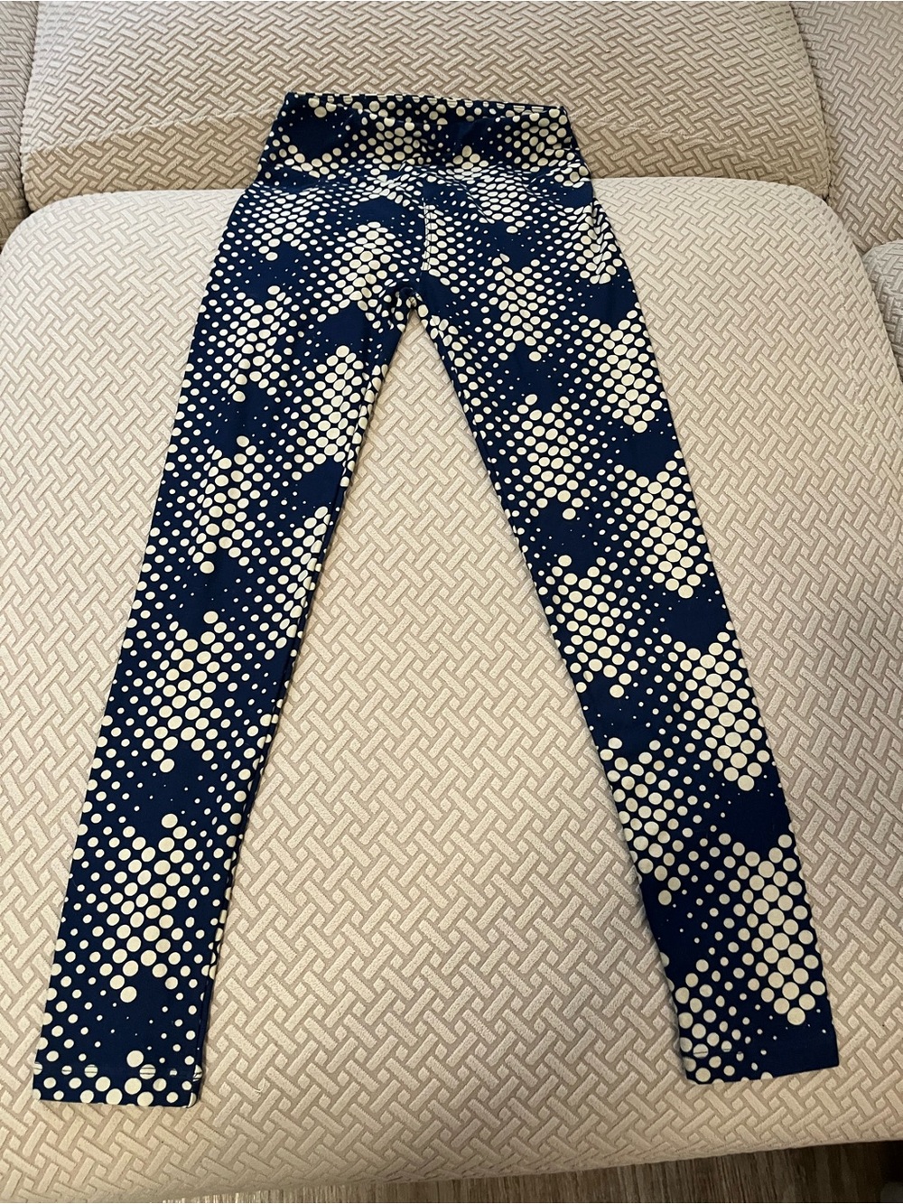 LuLaRoe Navy and Cream Polka Dot Leggings